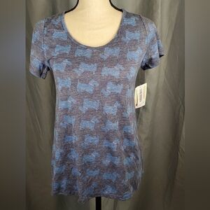 NWT Lularoe Classic T, blue scotty dog pattern, size XS